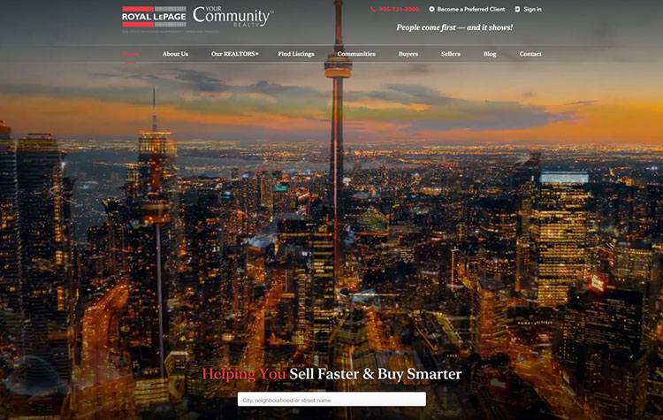 Real Estate Website Example 1